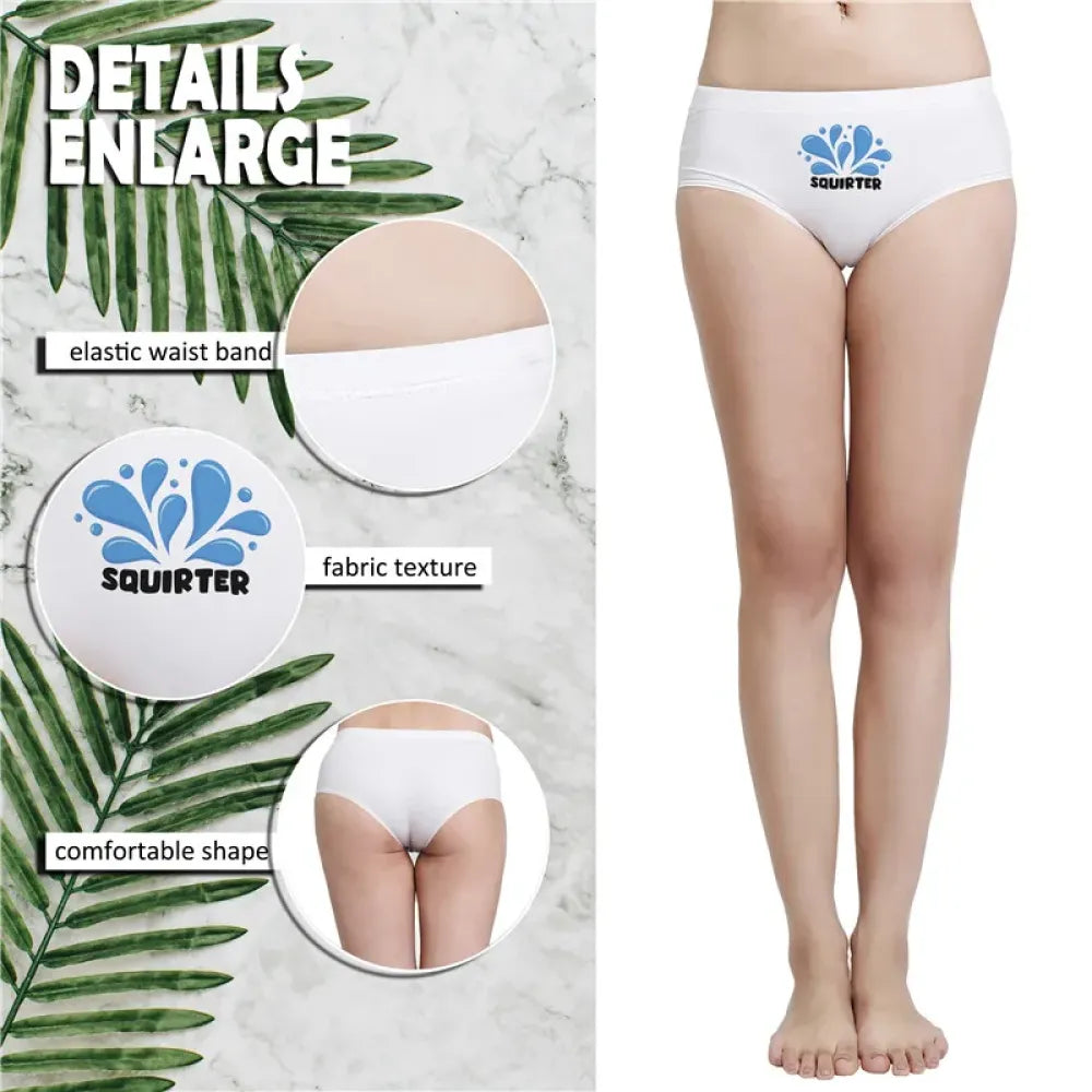 DeanFire SQUIRTER Funny Print Super Soft Low Rise Women’s